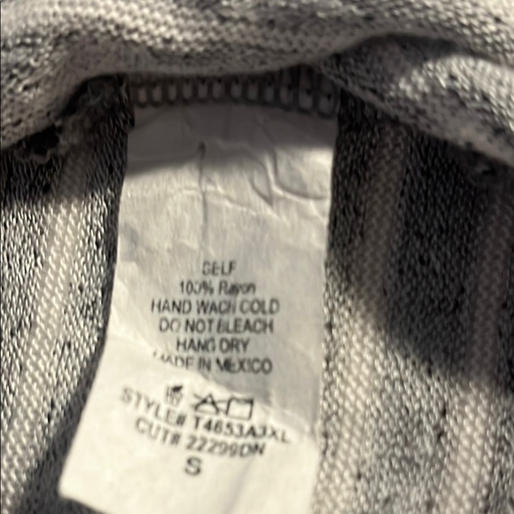 White Birch Cardigan Striped Open Front / lapels/ lightweight Sz S - Picture 7 of 9